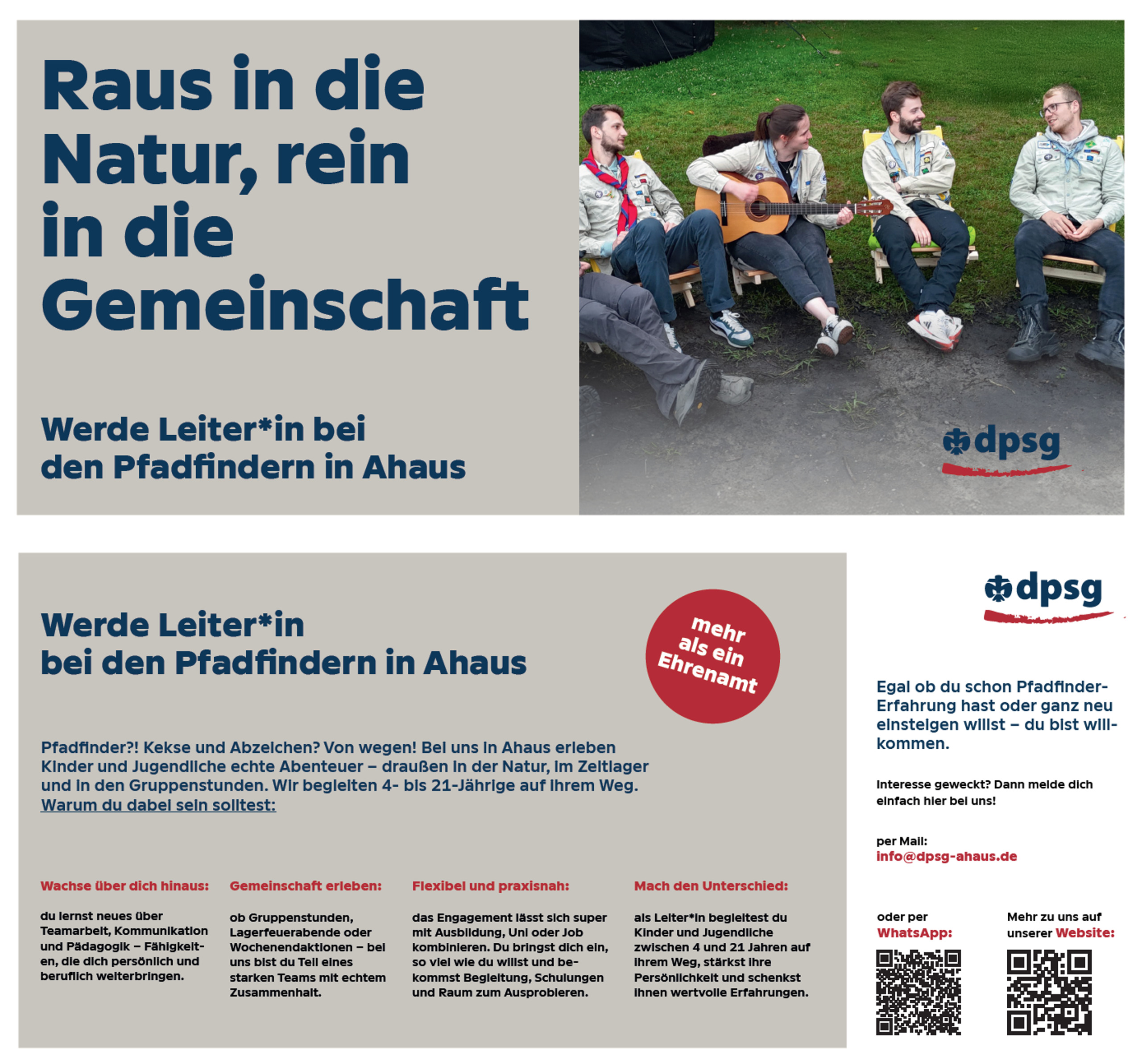 Raus in die Natur, rein in die Gemeinschaft